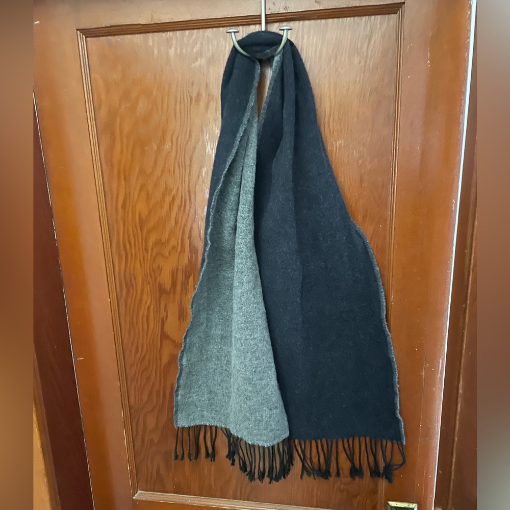 Retro Italian neck Scarf San Marco Sciarpa Quiet Luxury Old Money navy gray